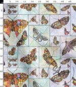 Mosaic Textured Butterfly Pattern Fabric - Image 3