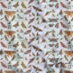 Mosaic Textured Butterfly Pattern Fabric