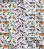 Mosaic Textured Butterfly Pattern Fabric