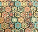 Motifed Honeycomb Pattern Fabric