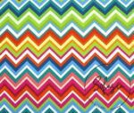 Multicolored Rainbow Zigzag Pattern Curtain and Sofa Fabric