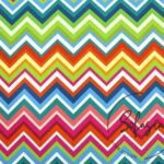 Multicolored Rainbow Zigzag Pattern Curtain and Sofa Fabric