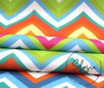 Multicolored Rainbow Zigzag Pattern Curtain and Sofa Fabric - Image 5
