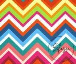 Multicolored Rainbow Zigzag Pattern Curtain and Sofa Fabric - Image 6