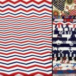 Naval Zigzag Patterned Curtain and Sofa Fabric