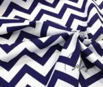 Navy Blue and White Zigzag Patterned Curtain and Sofa Fabric - Image 3