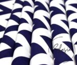 Navy Blue and White Zigzag Patterned Curtain and Sofa Fabric - Image 5