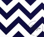 Navy Blue and White Zigzag Patterned Curtain and Sofa Fabric - Image 7