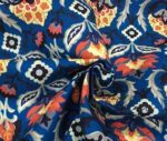 Navy Blue Bohemian Tapestry Patterned Sofa Fabric - Image 3