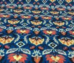 Navy Blue Bohemian Tapestry Patterned Sofa Fabric - Image 5