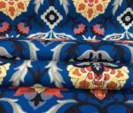 Navy Blue Bohemian Tapestry Patterned Sofa Fabric - Image 6