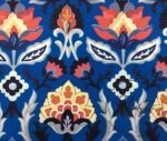 Navy Blue Bohemian Tapestry Patterned Sofa Fabric - Image 7