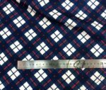 Navy Blue Checkered Fabric - Image 3