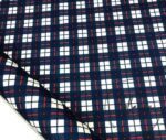 Navy Blue Checkered Fabric