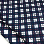 Navy Blue Checkered Fabric