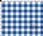 Navy Blue Large Gingham Patterned Fabric