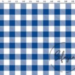 Navy Blue Large Gingham Patterned Fabric