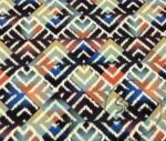 Navy Blue Orange Fabric - Image 8