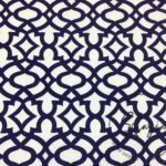 Navy Blue Ottoman Patterned Fabric