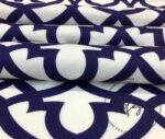 Navy Blue Ottoman Patterned Fabric - Image 4