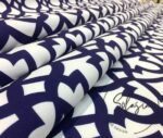 Navy Blue Ottoman Patterned Fabric - Image 5