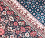 Navy Blue Pink Traditional Patterned Cover Fabric - Image 4