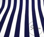 Navy Blue Thick Striped Fabric, Pillow and Cover Fabric