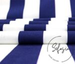 Navy Blue Thick Striped Fabric, Pillow and Cover Fabric - Image 4