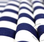 Navy Blue Thick Striped Fabric, Pillow and Cover Fabric - Image 7
