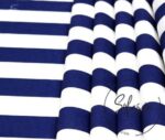 Navy Blue Thick Striped Fabric, Pillow and Cover Fabric - Image 8