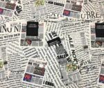 Newspaper Patterned Curtain and Sofa Fabric