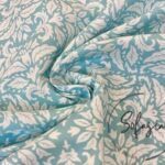Ocean Blue Motif Patterned Background Curtain Fabric