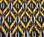 Orange Black Ikat Fabric