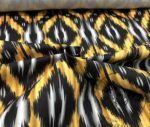 Orange Black Ikat Fabric - Image 5