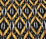 Orange Black Ikat Fabric - Image 8