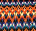 Orange Blue Ikat Fabric - Image 6