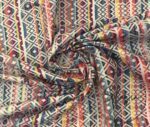 Orange Ethnic Stripe Patterned Fabric Types