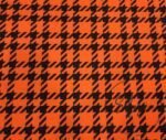 Orange Houndstooth Checked Fabric - Image 5