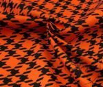 Orange Houndstooth Checked Fabric - Image 6