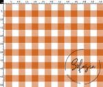 Orange Large Gingham Patterned Fabric