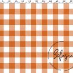 Orange Large Gingham Patterned Fabric