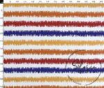 Orange Navy Blue Ikat Patterned Curtain Fabric