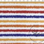 Orange Navy Blue Ikat Patterned Curtain Fabric