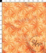 Orange Palm Tree Pattern Sofa Cover Fabric - Image 3