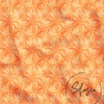 Orange Palm Tree Pattern Sofa Cover Fabric