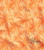Orange Palm Tree Pattern Sofa Cover Fabric - Image 4