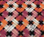 Orange Pink Ikat Fabric - Image 3