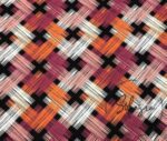 Orange Pink Ikat Fabric