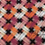 Orange Pink Ikat Fabric