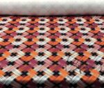Orange Pink Ikat Fabric - Image 4